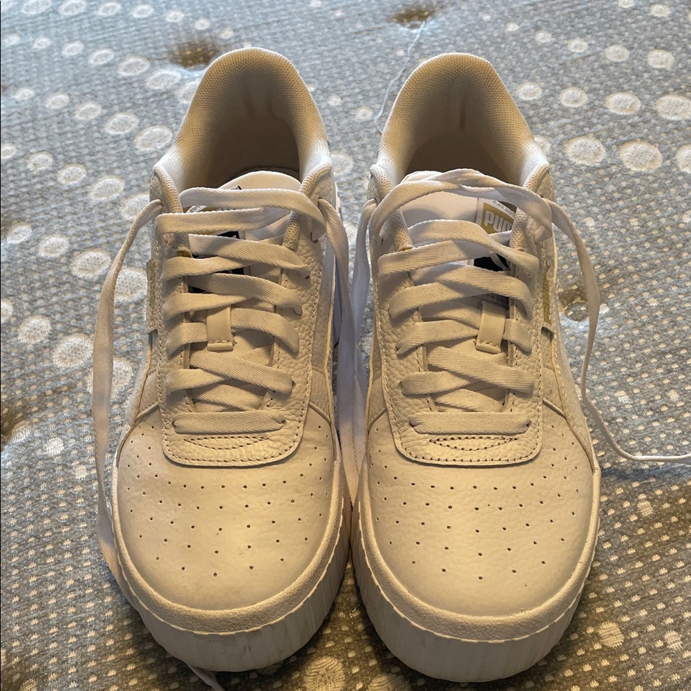 Puma platform White Lace-Up Sneakers